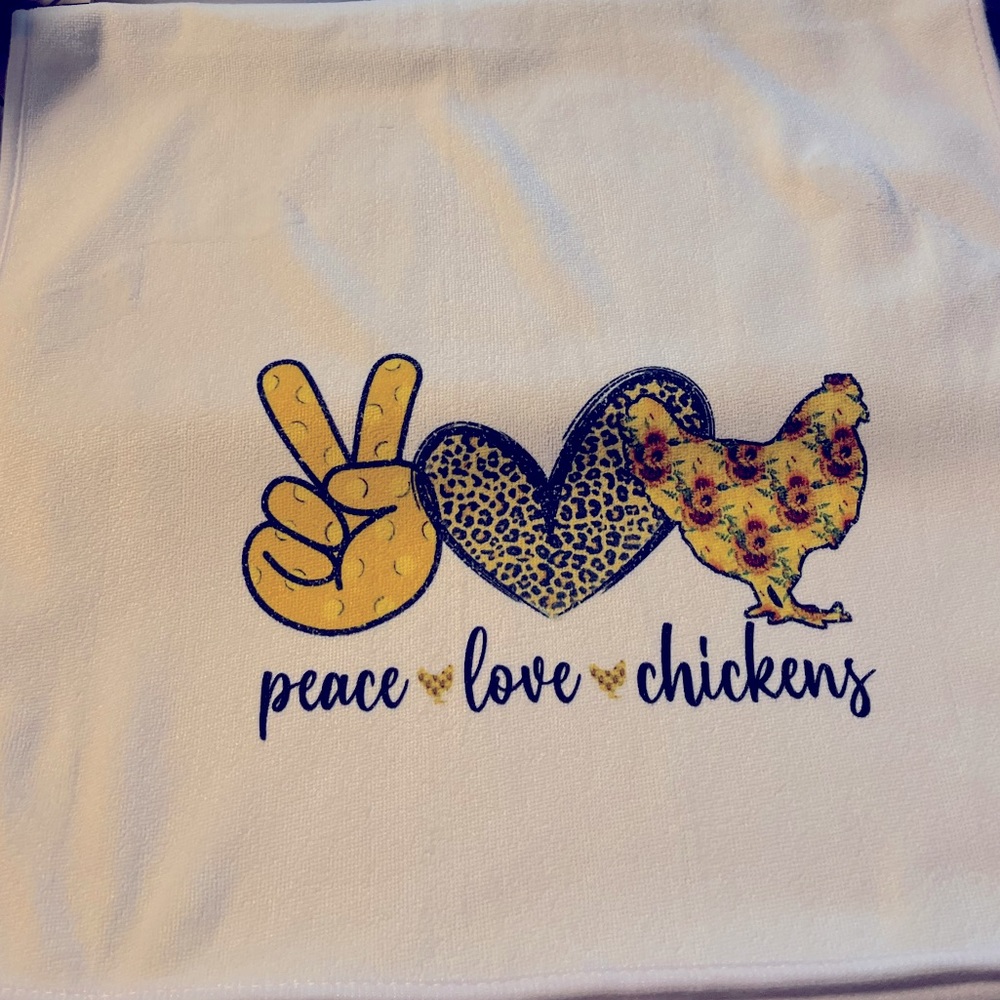 Homemade dish drying cloths all sublimated